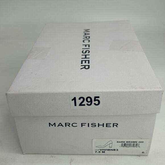 NEW Marc Fisher Viviene Dark Brown Leopard Heels Size 7.5 Pointy Block Heel Pump - Picture 8 of 13